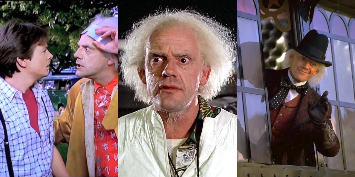 Doc Brown (Christopher Lloyd) in all three Back to the Future movies