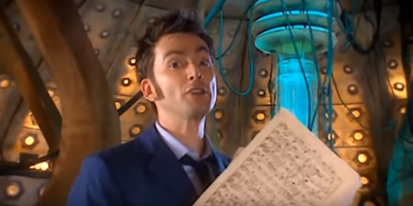 O Décimo Doutor dá aos músicos do Royal Albert Hall sua partitura musical em Music Of The Spheres.