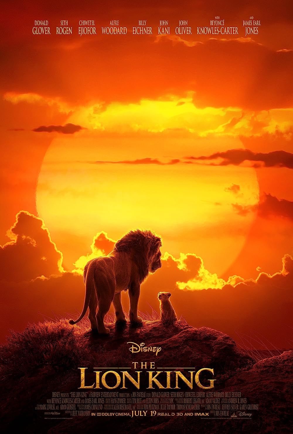 Mufasa and Simba on The Lion King 2019 Poster