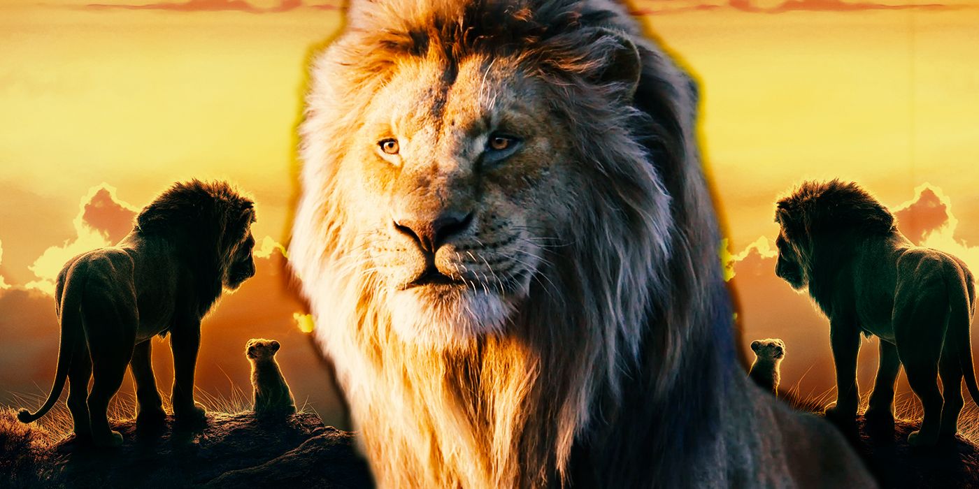 Composite image of Mufasa from 2019's The Lion King.