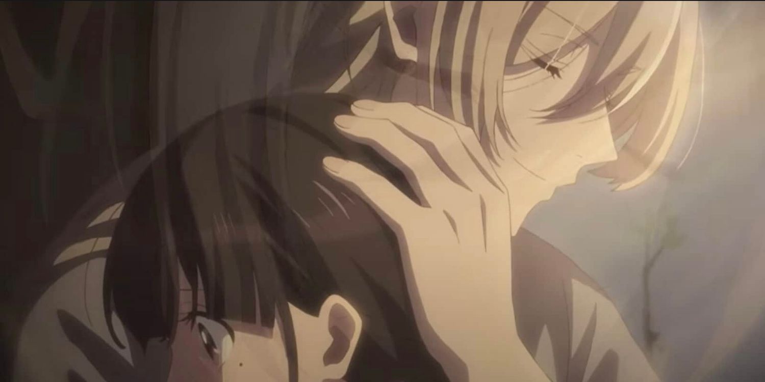 Miyo embraces Kudo in episode 2 of My Happy Marriage.