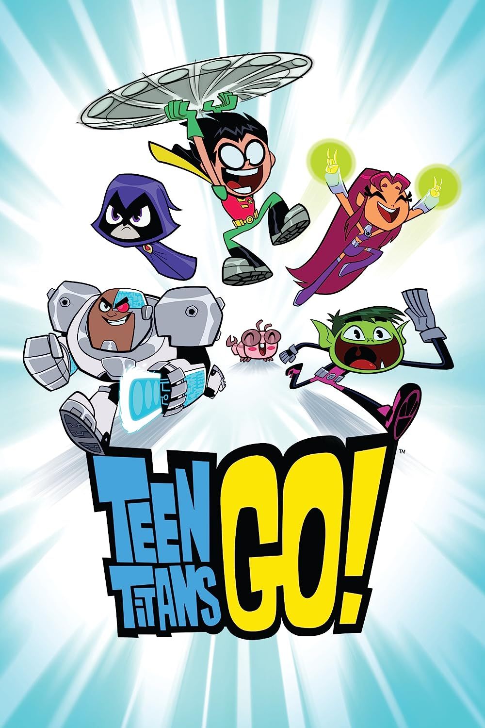 Robin, Starfire, Beast Boy, Cyborg and Raven in Teen Titans Go! Promotion