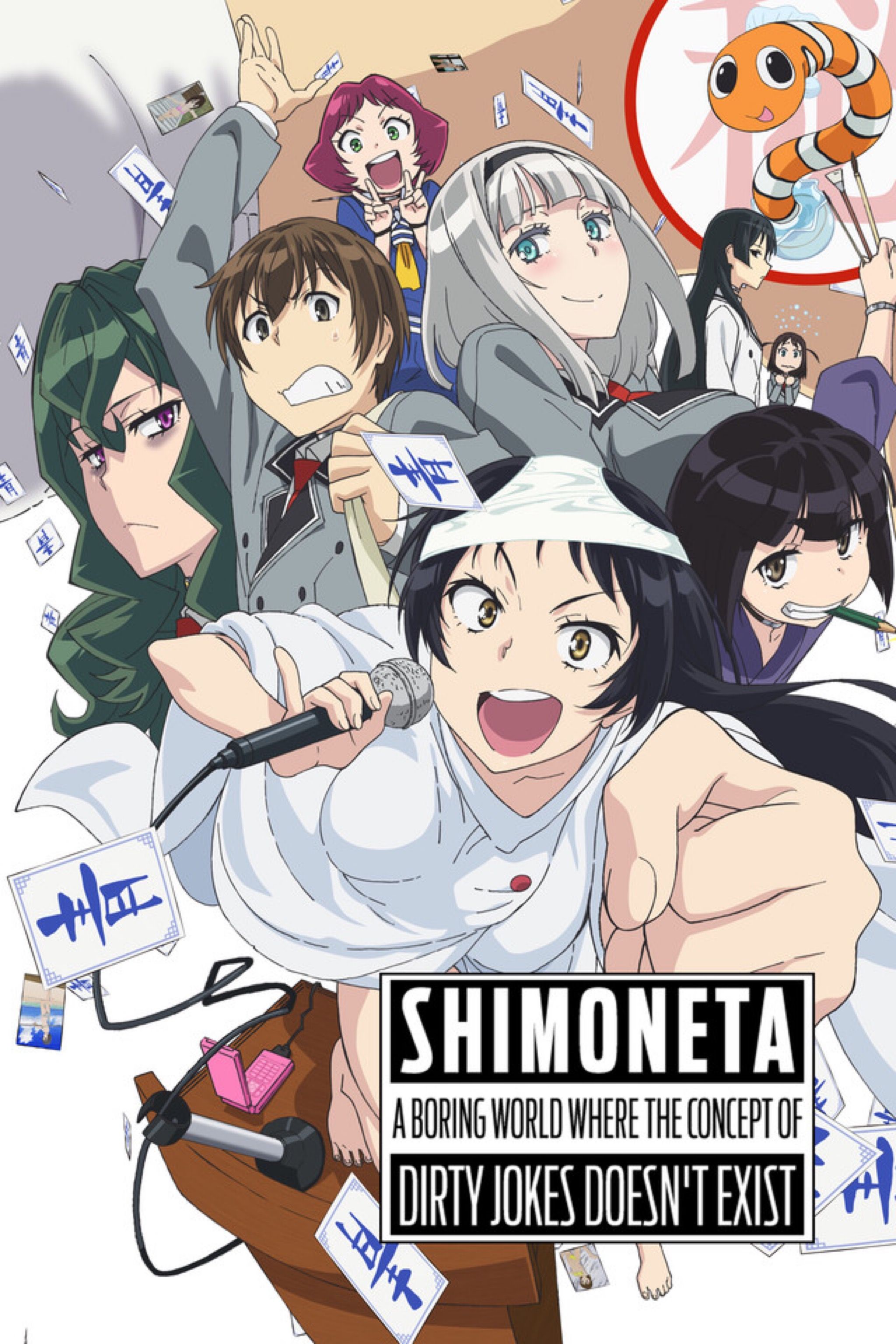 Shimoneta main cast on a poster for the series