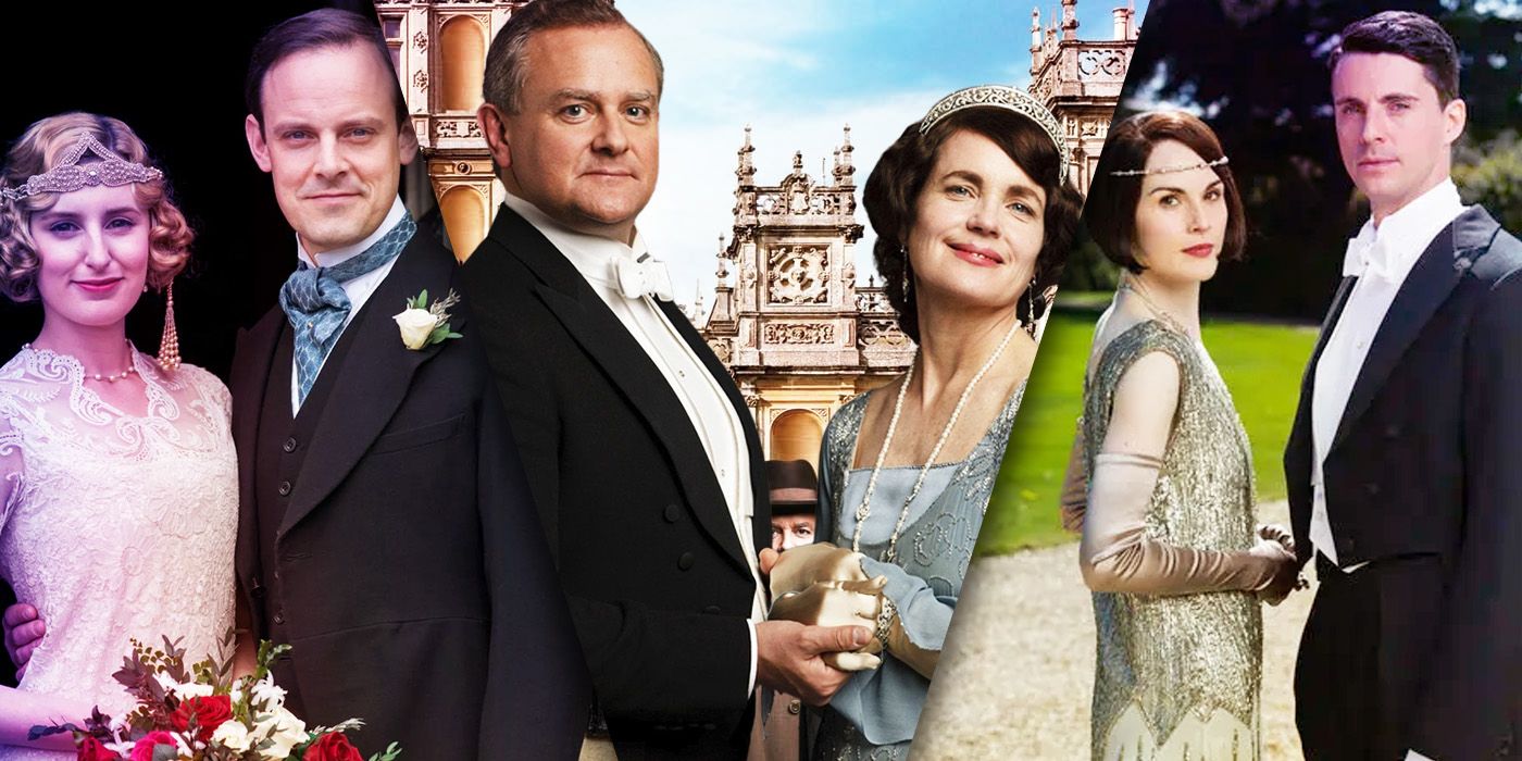 Split Images of Downtown Abbey Characters