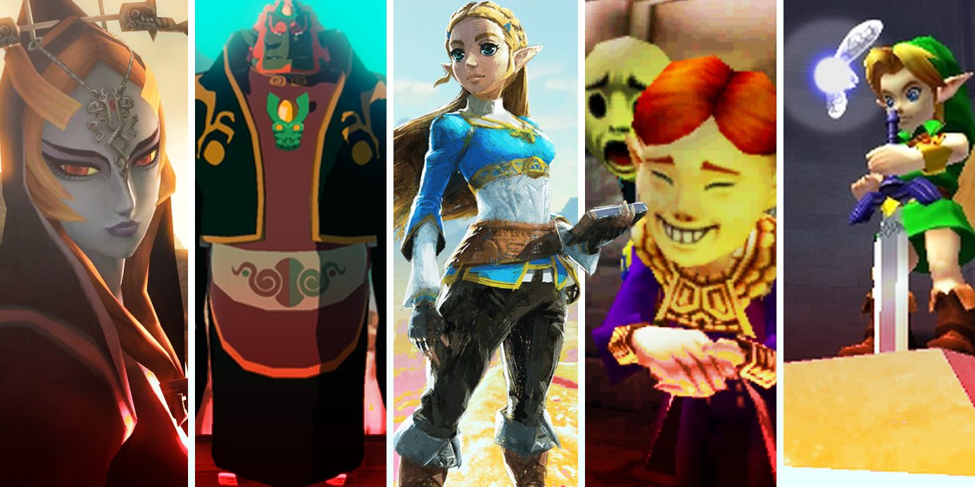 Split Images of Legend of Zelda Characters