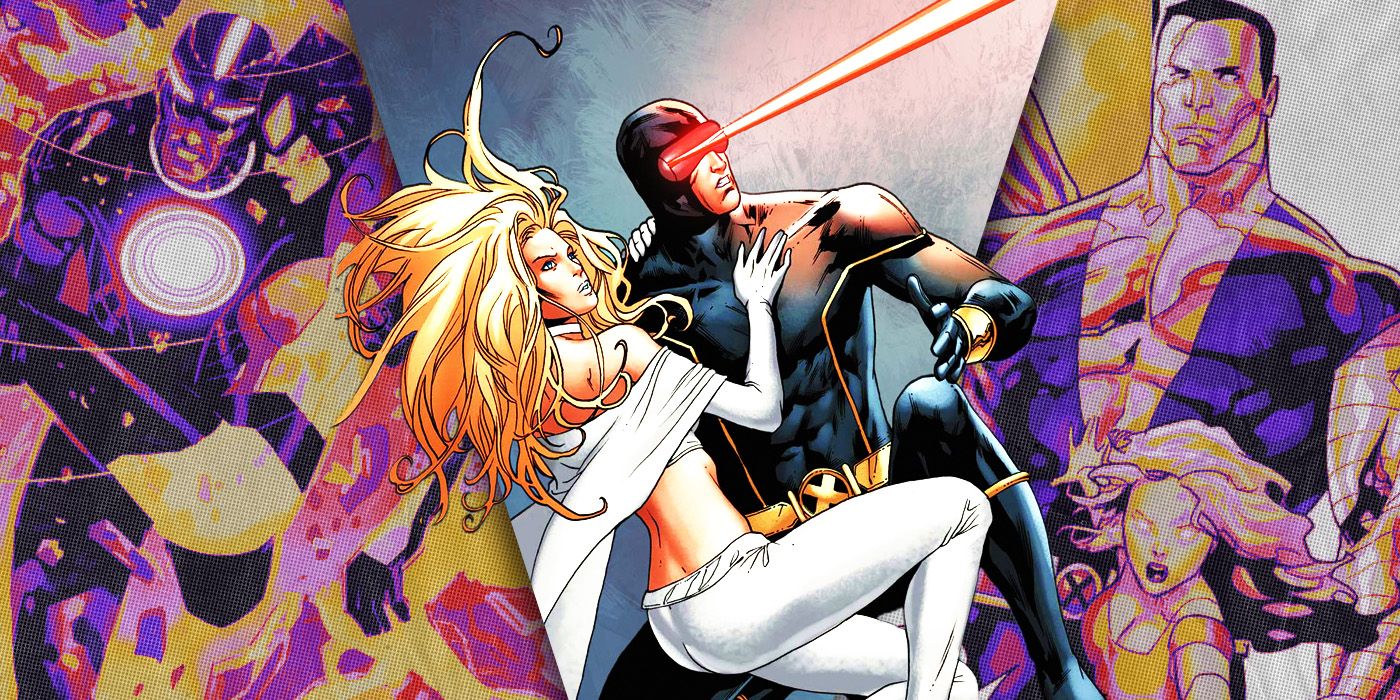 Split Images of Marvel Comicbook Romance