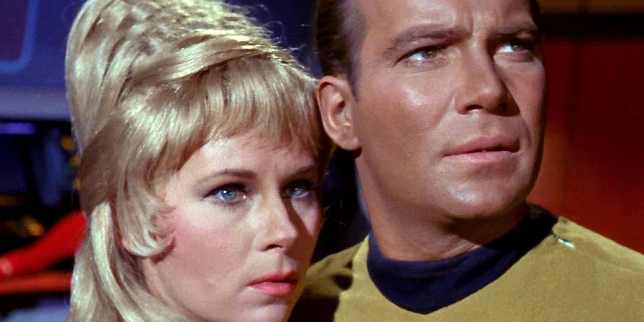 Captain James T. Kirk and Yeoman Janice Rand on Star Trek: The Original Series