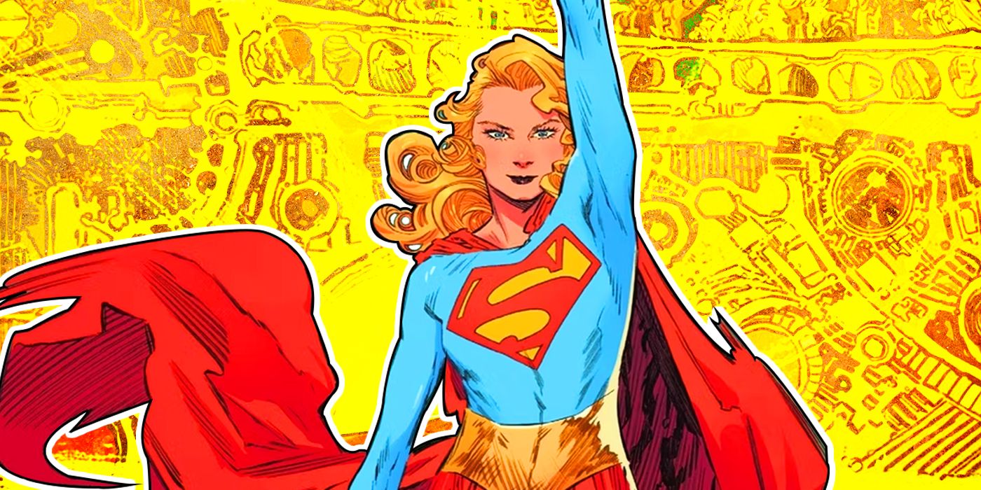 Supergirl posing heroically in art for Supergirl: Woman of Tomorrow