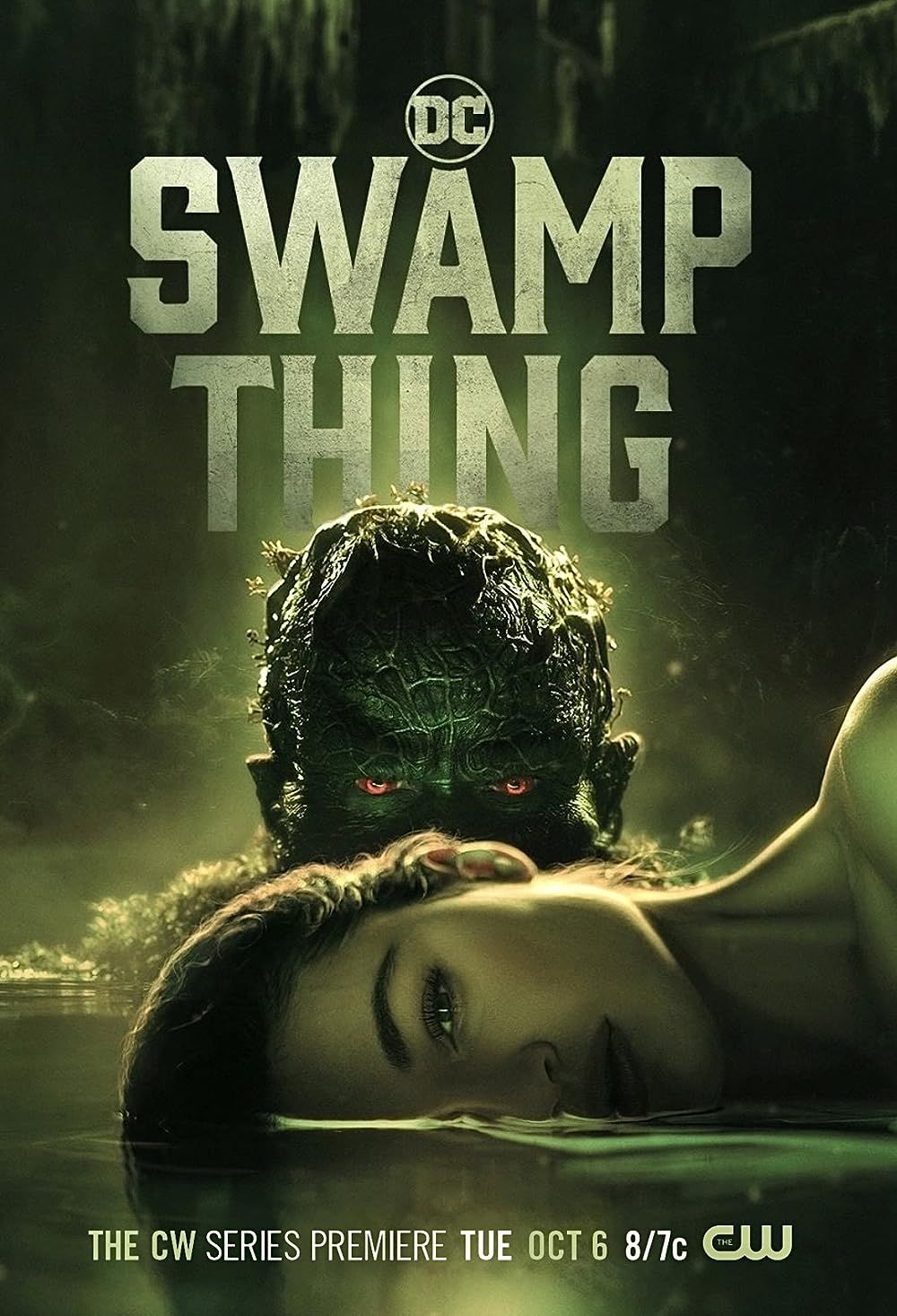 Swamp Thing and Crystal Reed on the Swamp Thing Promo