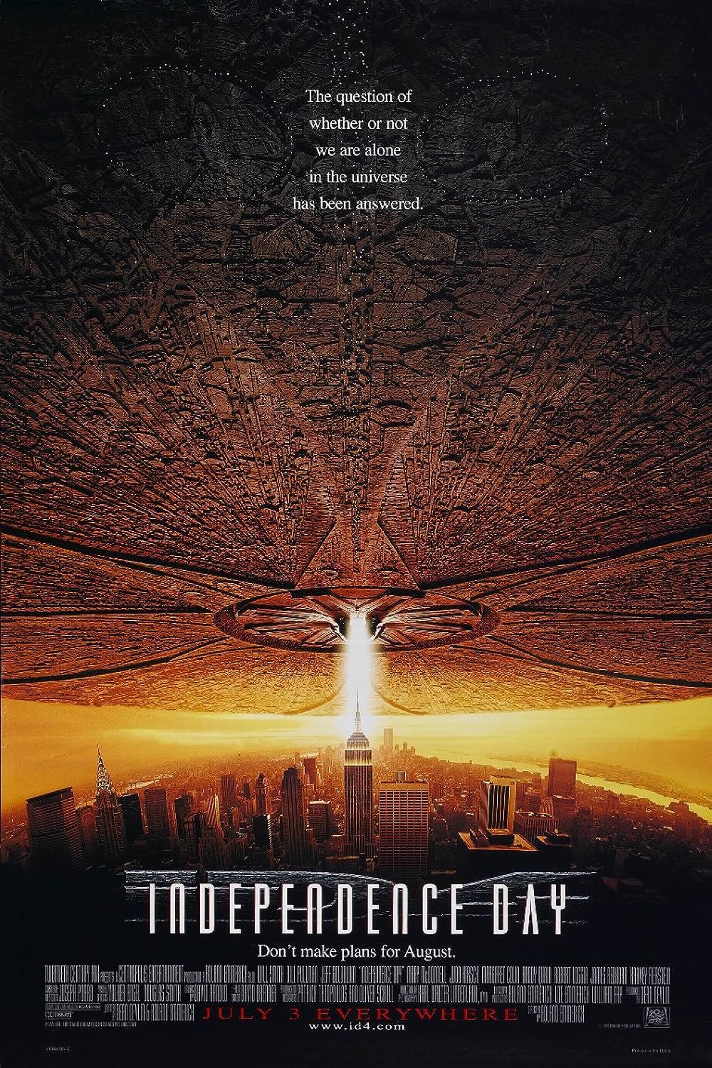 The Alien Ship over the Empire State Building in Independence Day