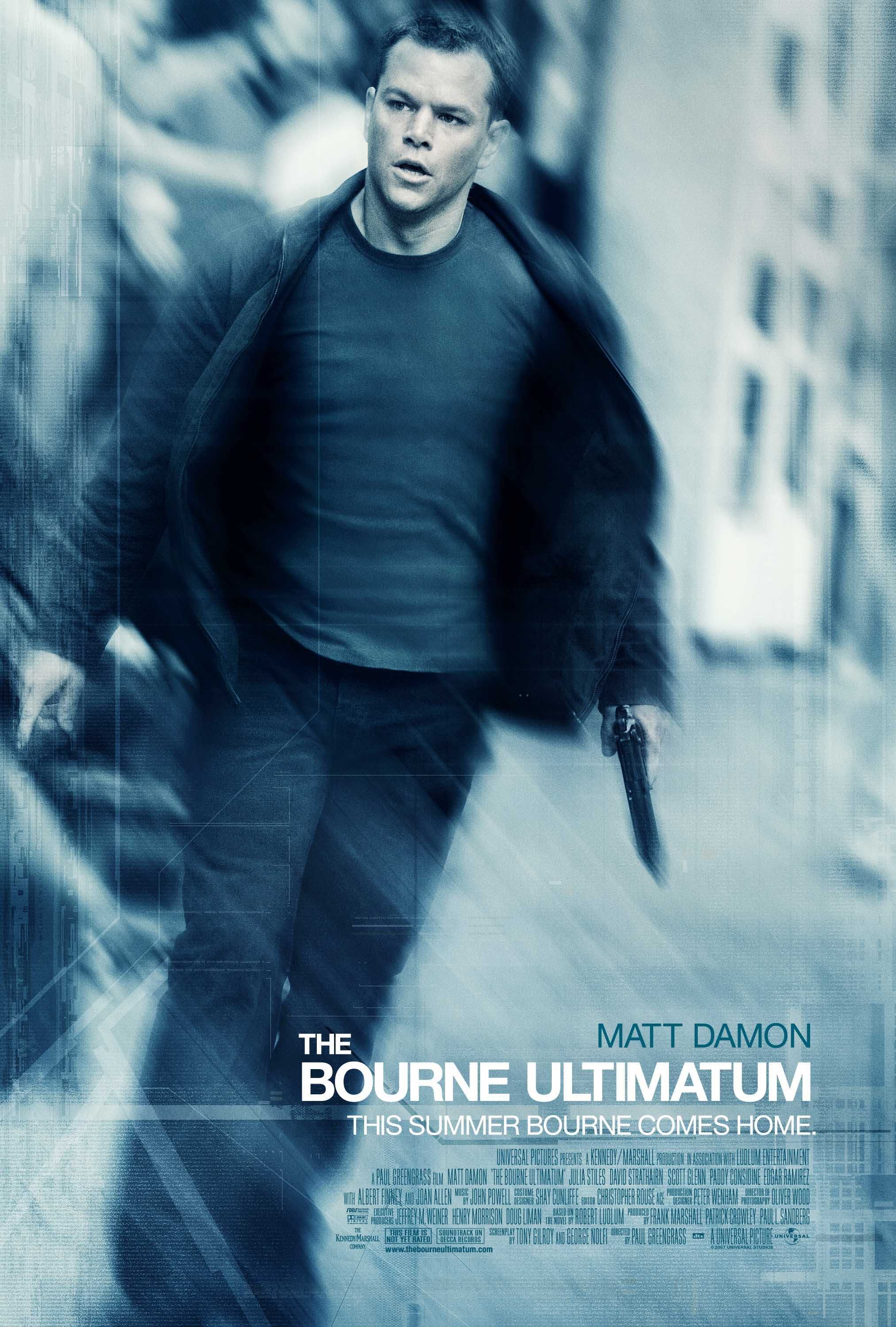 Matt Damon en el póster de la película The Bourne Ultimatum (2007)