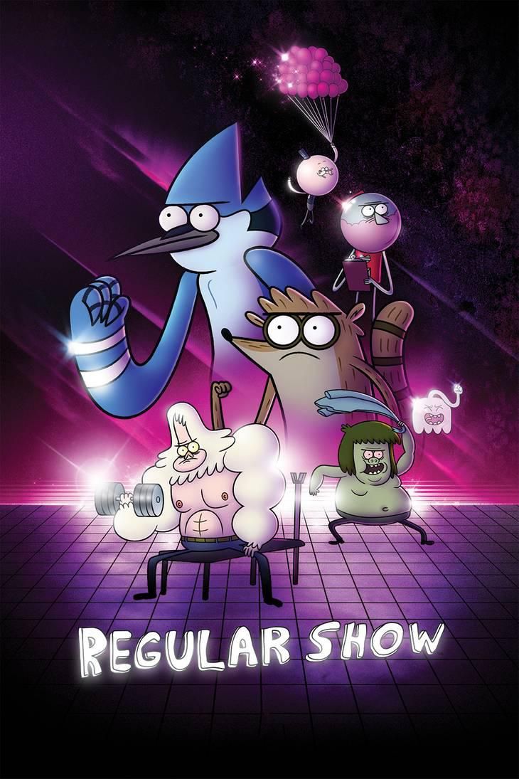 The cast of the regular show poses for a promotional photo