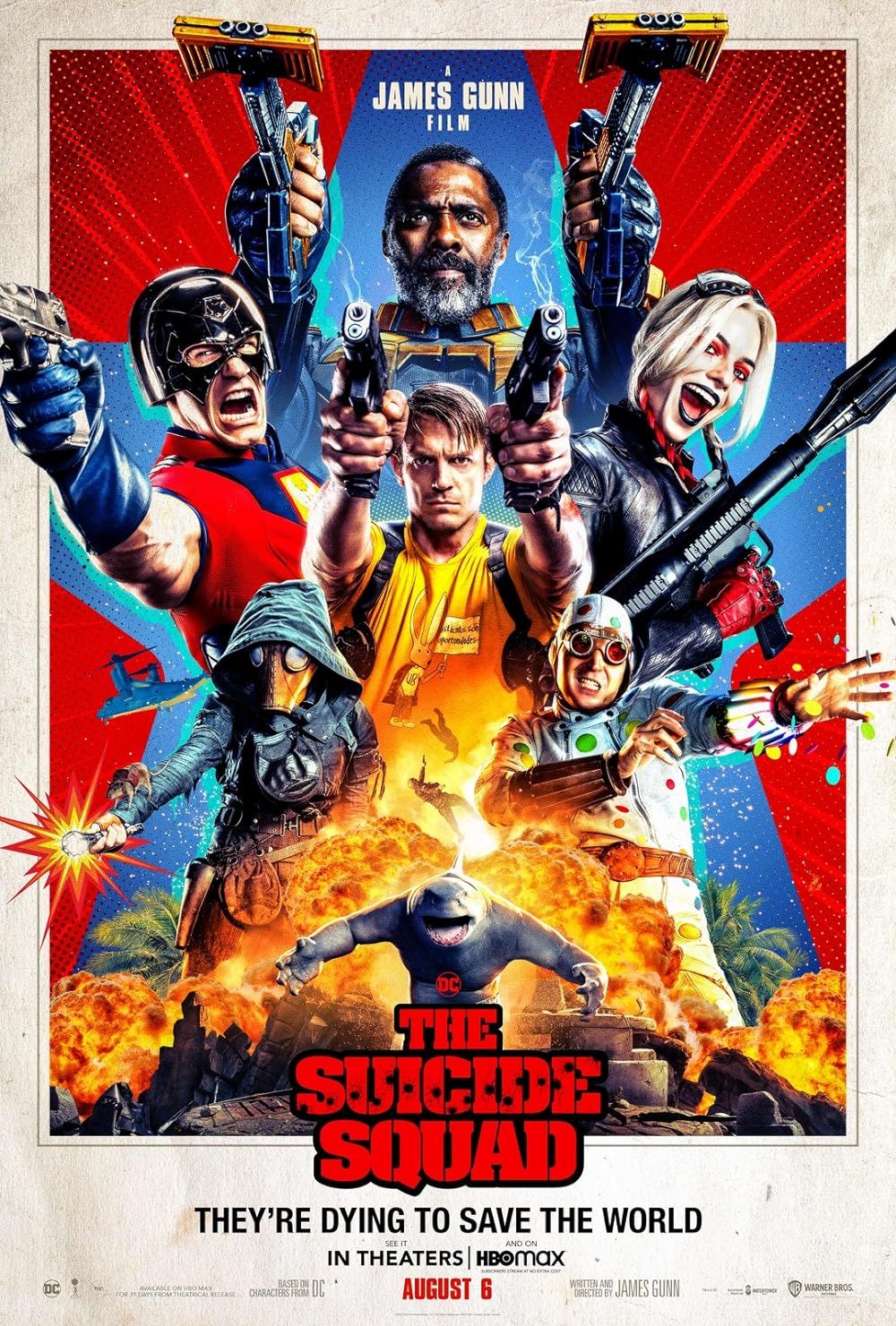 O elenco de Esquadrão Suicida 2021 no pôster do filme