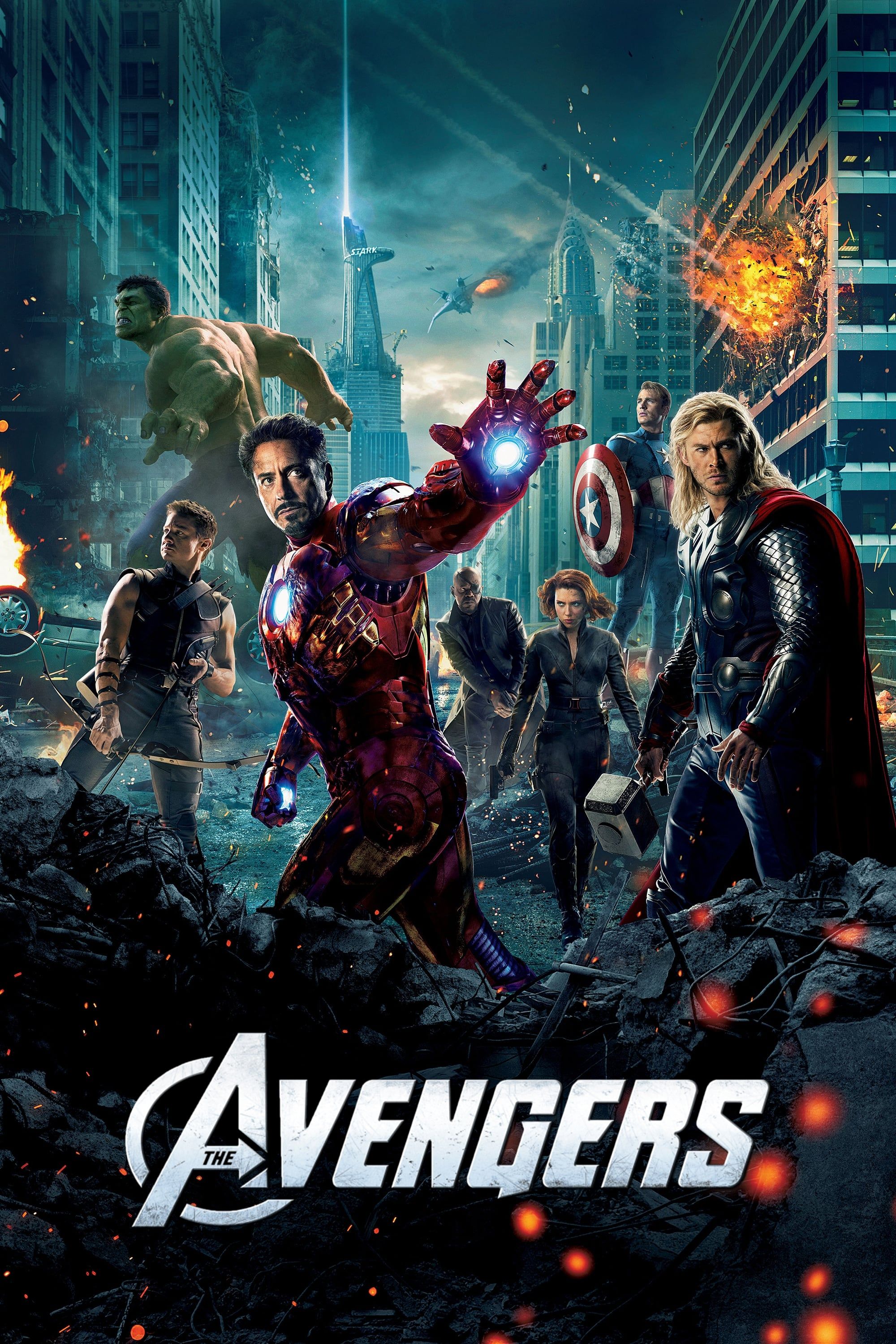 Iron Man, Thor, Black Widow, Hawkeye, the Hulk, Nick Fury and Captain America on The Avengers DVD Promo