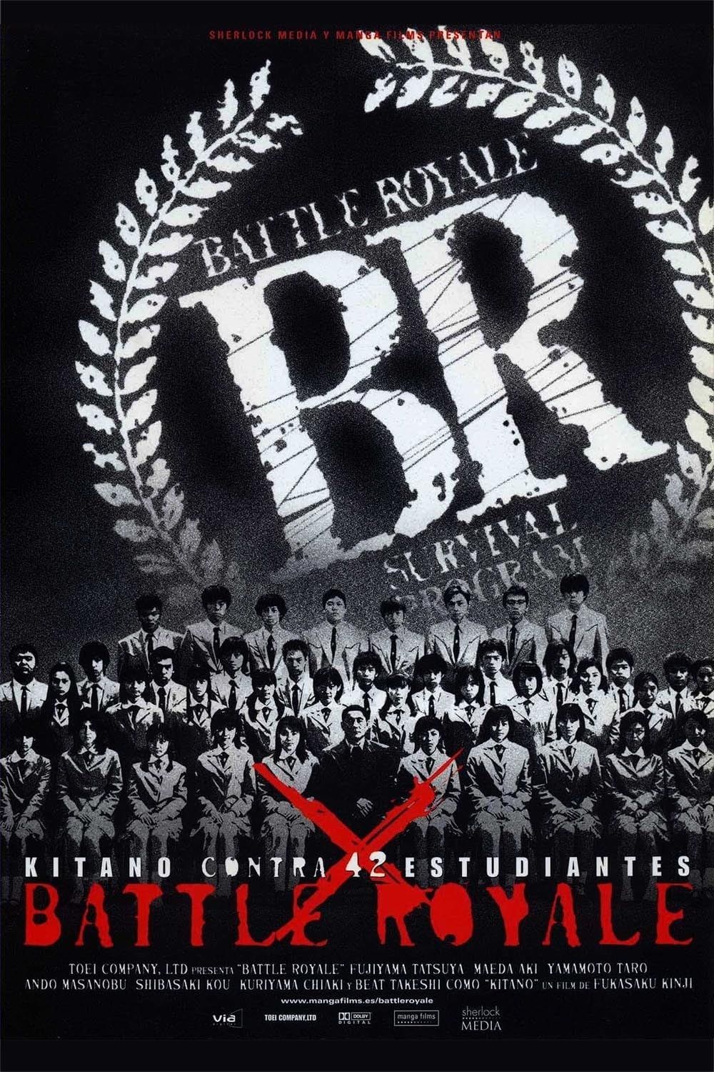 The Cast on the Battle Royale Poster
