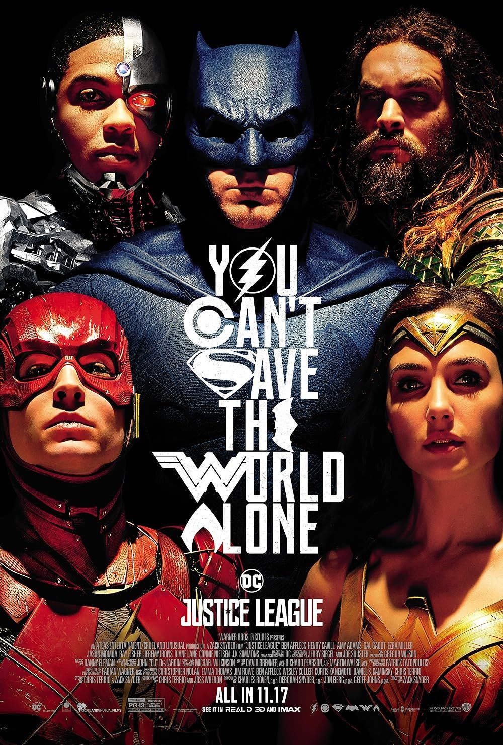 The Cast on the Justice League Poster