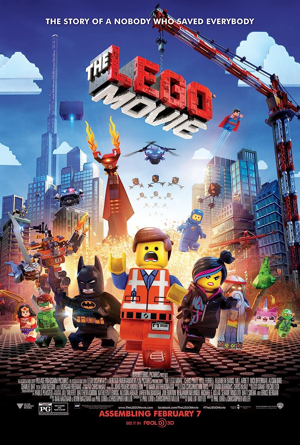 The Cast on The LEGO Movie Poster