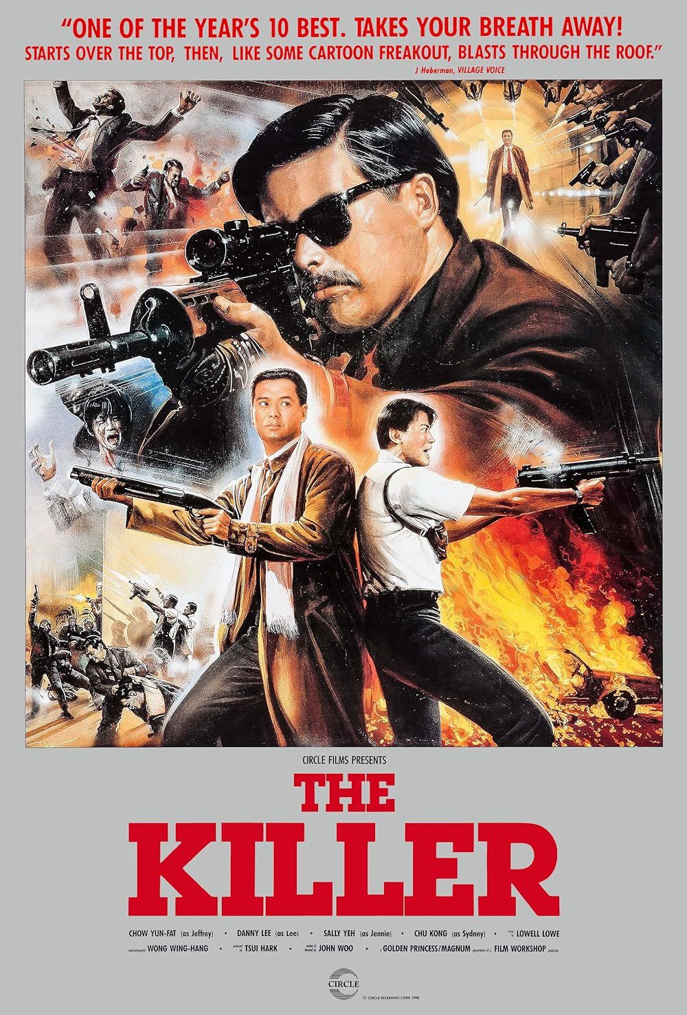 The Cast on the Poster of John Woo's The Killer 1989