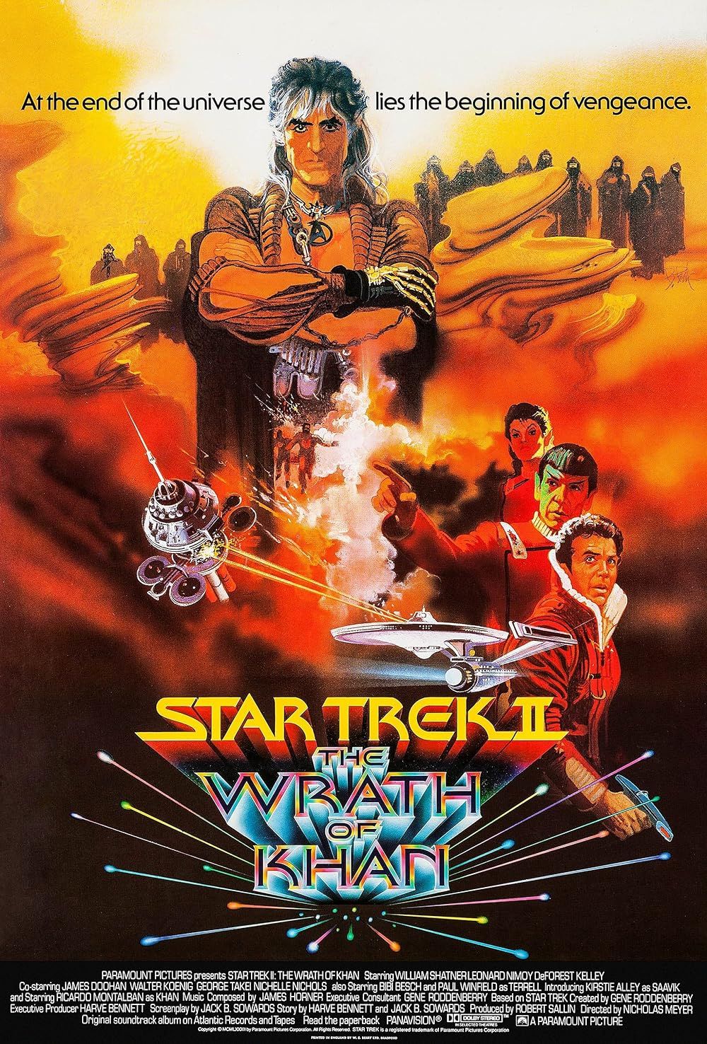 The Cast on the Star Trek II Wrath of Khan Poster