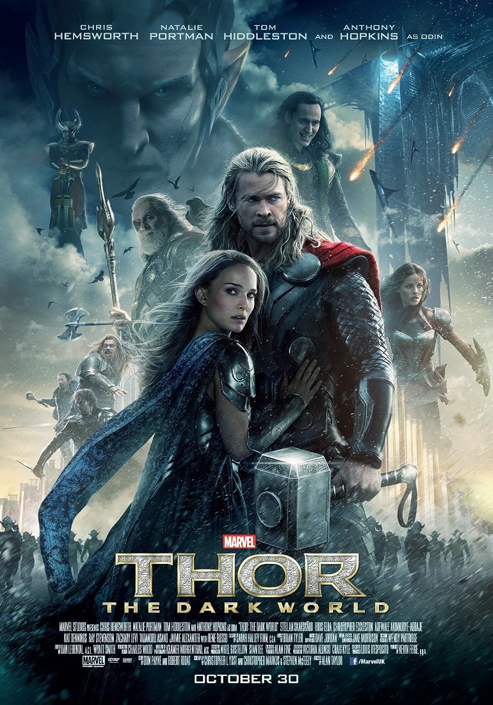 The Cast on the Thor The Dark World Poster