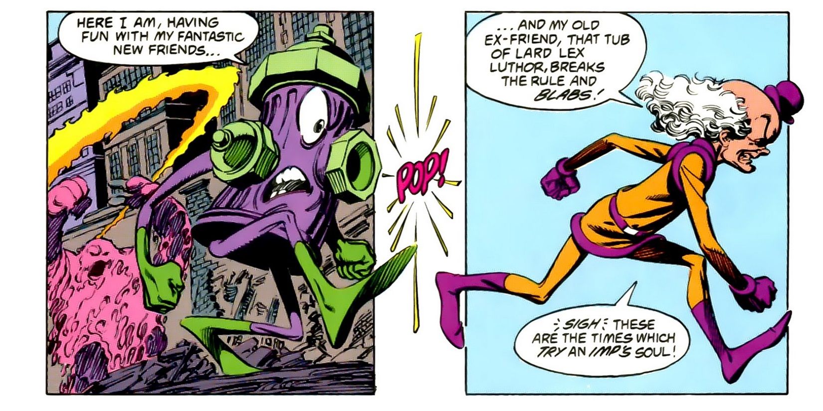 The Impossible Man Transforms Into Mr. Mxyzptlk and crosses from Marvel to DC