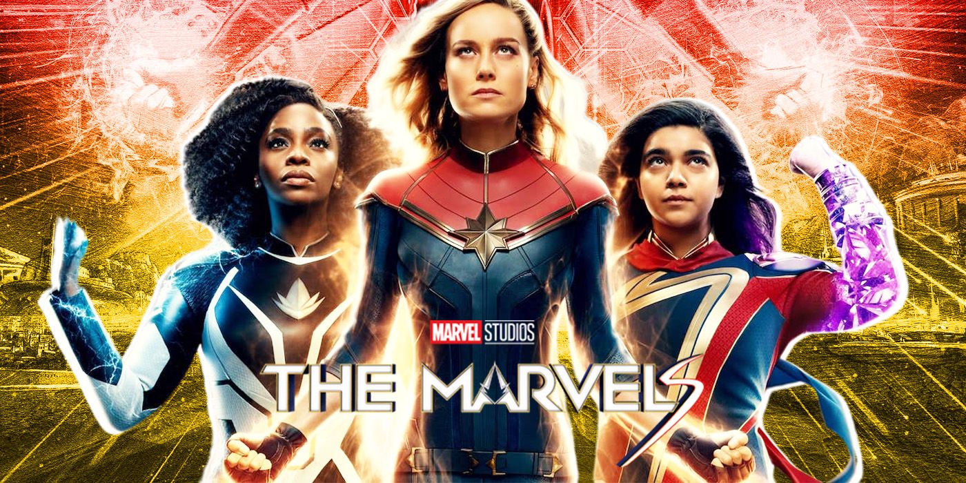 Monica Rambeau, Captain Marvel and Ms. Marvel in an official visual for The Marvels
