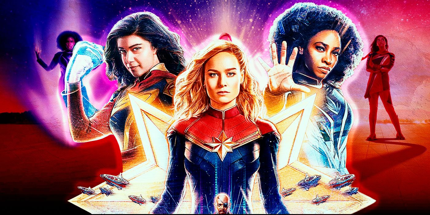 The Marvels Kamala Khan, Carol Danvers and Monica Rambeau