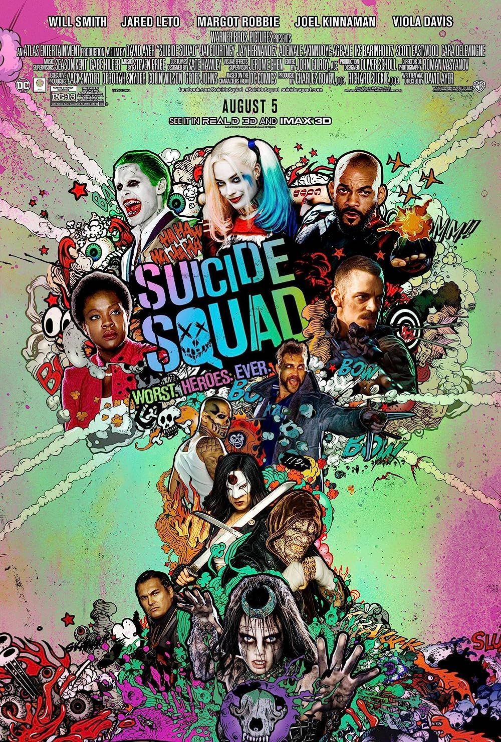 The team on the poster for Suicide Squad 2016