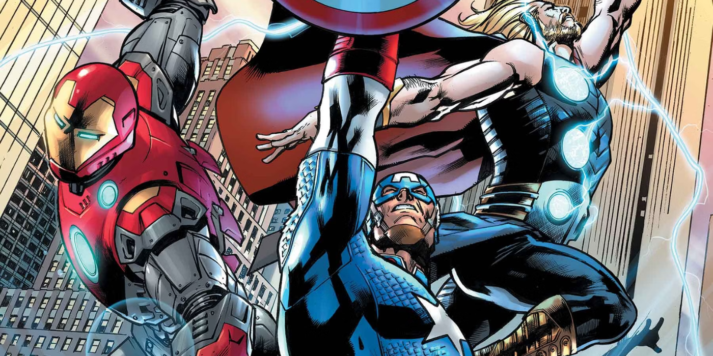 Captain America, Iron Man, and Thor of the new Ultimate Avengers.