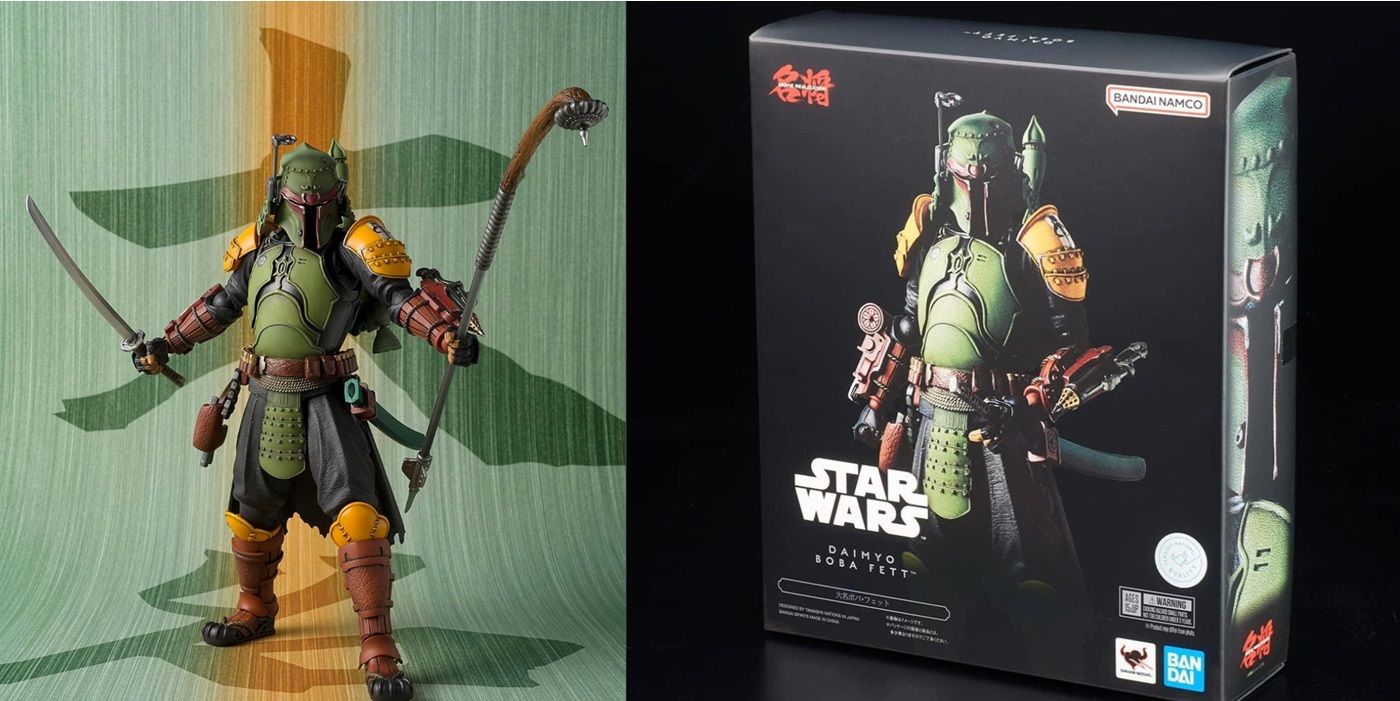 Star Wars: The Book of Boba Fett - Daimyo, Bandai Spirits MEISHO action figure and box