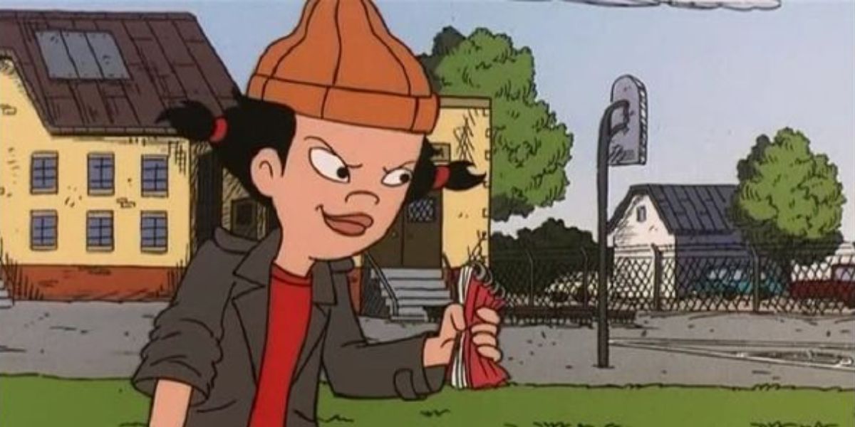 Spinelli crushing a notepad in Recess