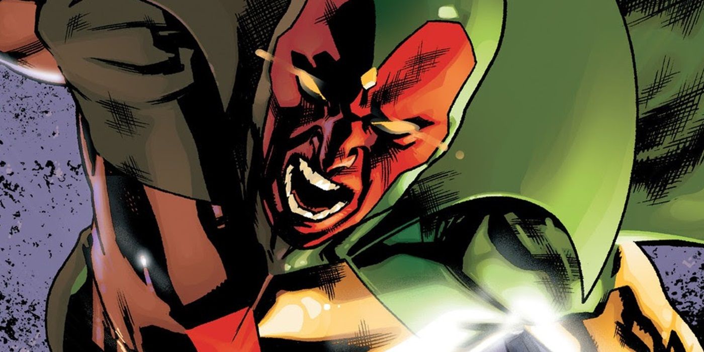 The Vision flies into action in the comics
