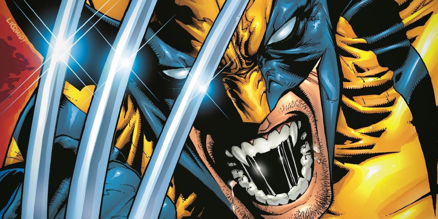 Wolverine with his claws extended in front of his face.