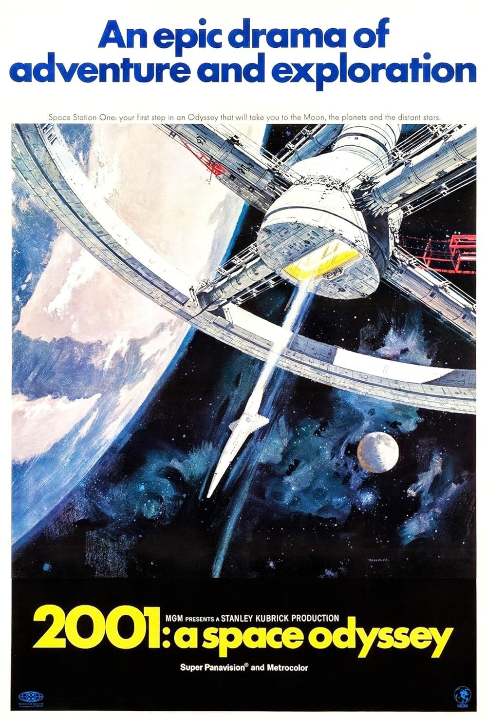 um drama épico de aventura e exploração em 2001- Uma Odisseia no Espaço (1968)