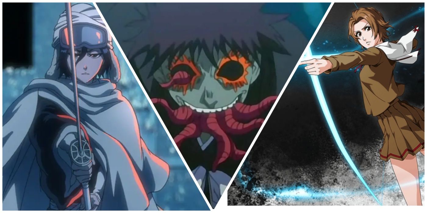 Rukia, Kaien e Masaki prontos para a batalha no anime Bleach.