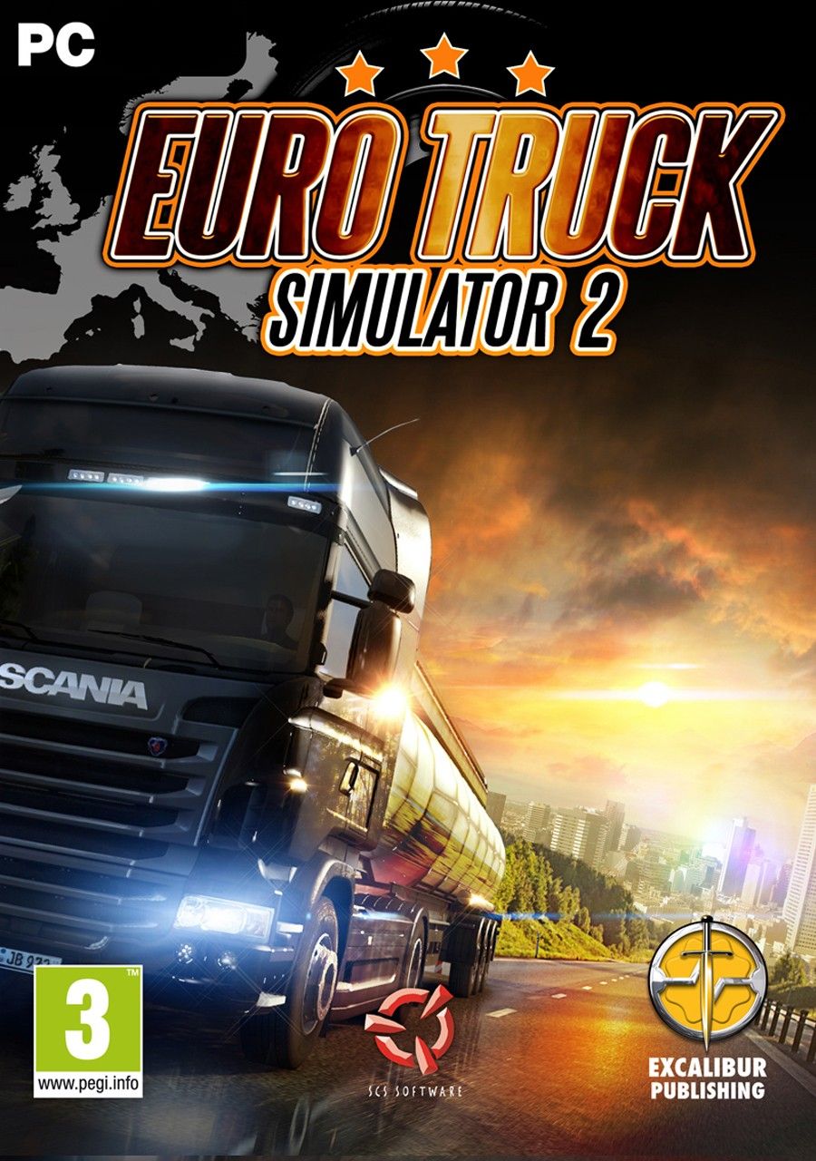 A Truck Drives Down the Highway on the Euro Truck Simulator 2 Promo