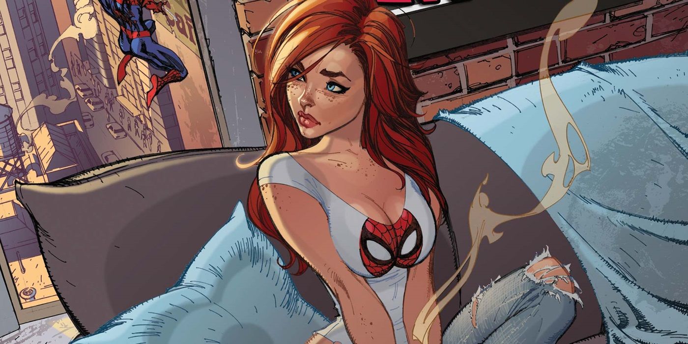 Mary Jane sitting, waiting for Spider-Man