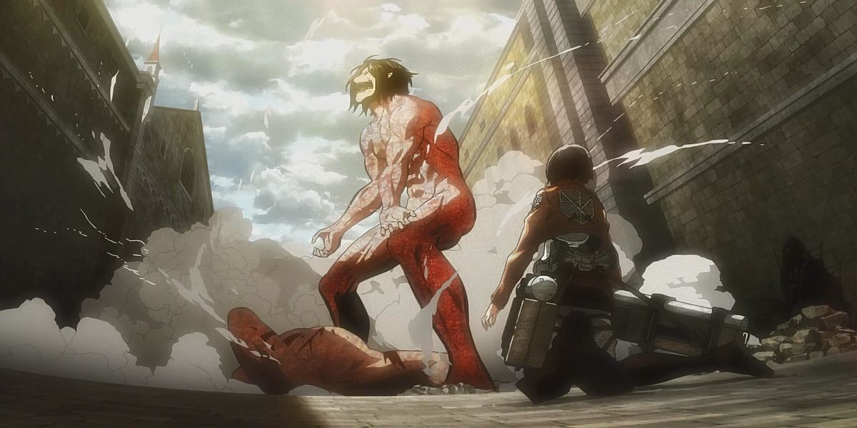 The Attack Titan first appears in Attack On Titan