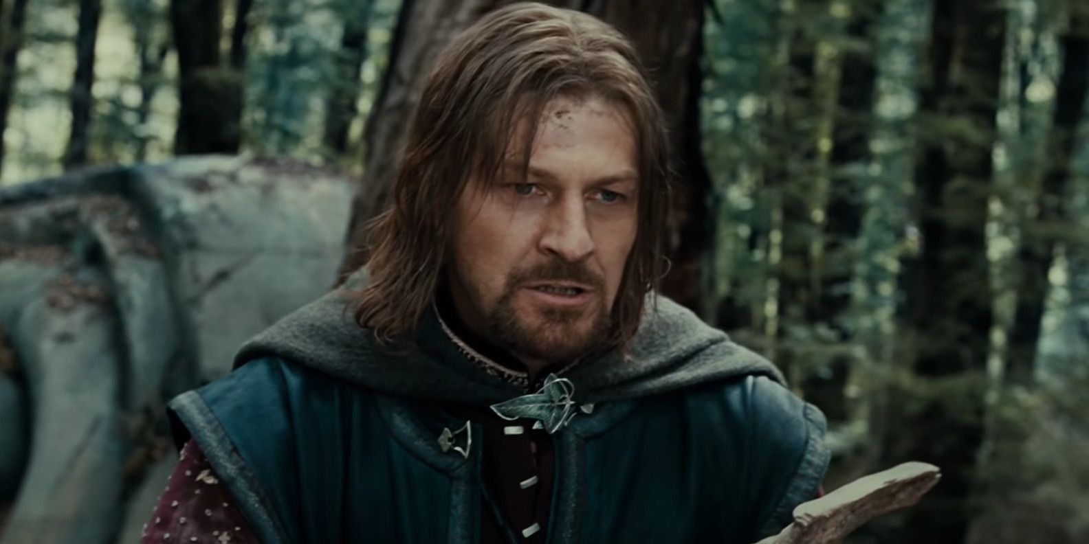 Boromir confronts Frodo in The Lord of the Rings: The Fellowship of the Ring