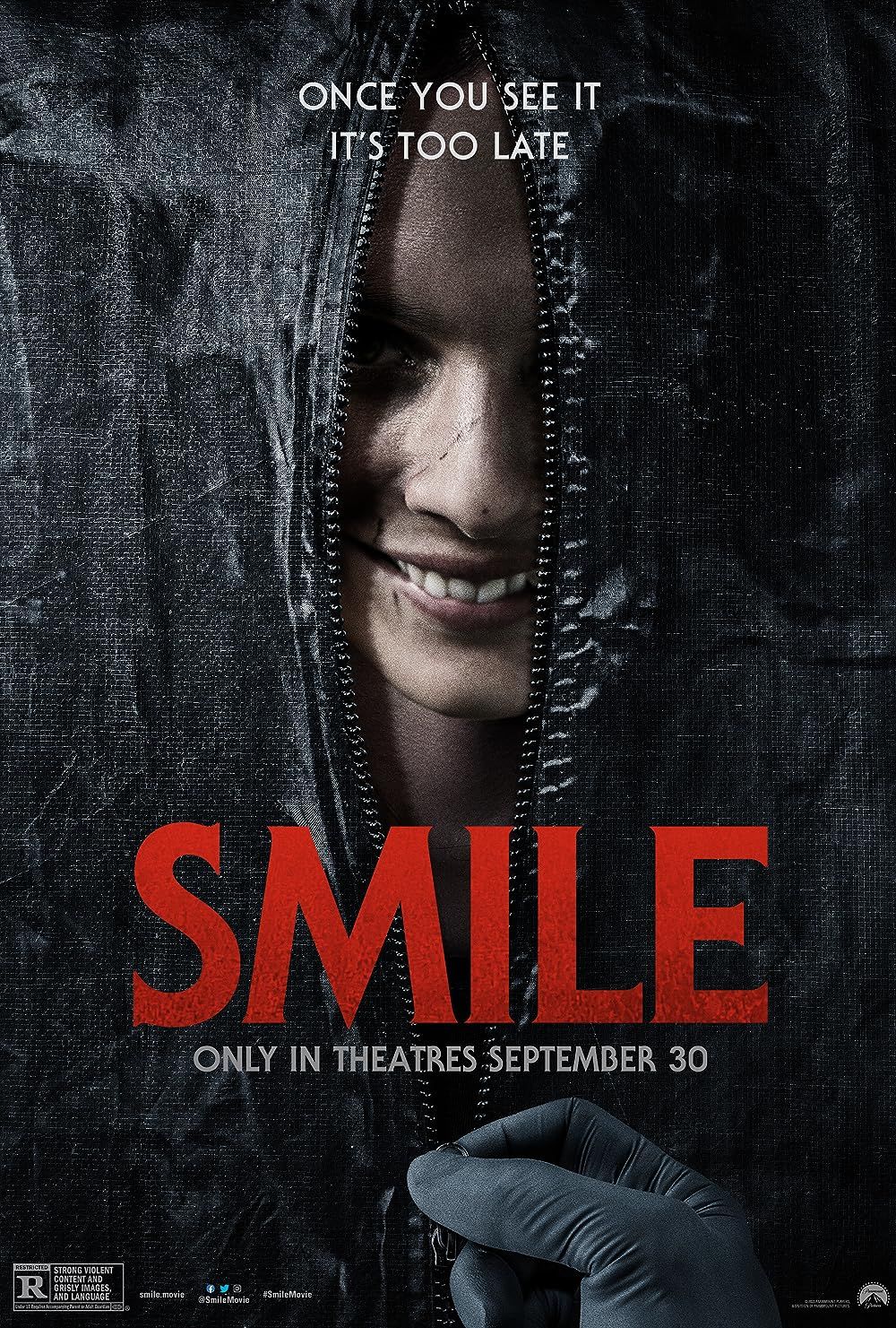 Caitlyn Stasey Smiles Horrifically on the Smile Poster