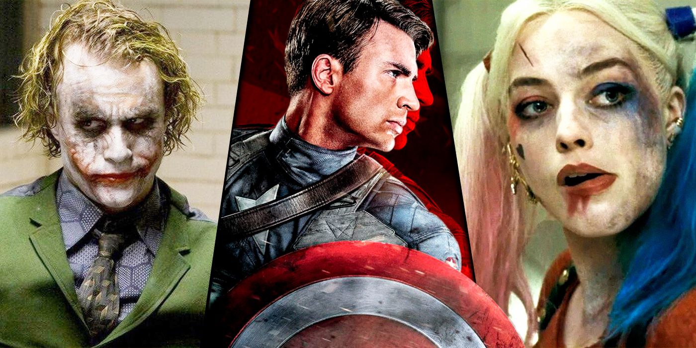 Captain America, Harley Quinn and Joker