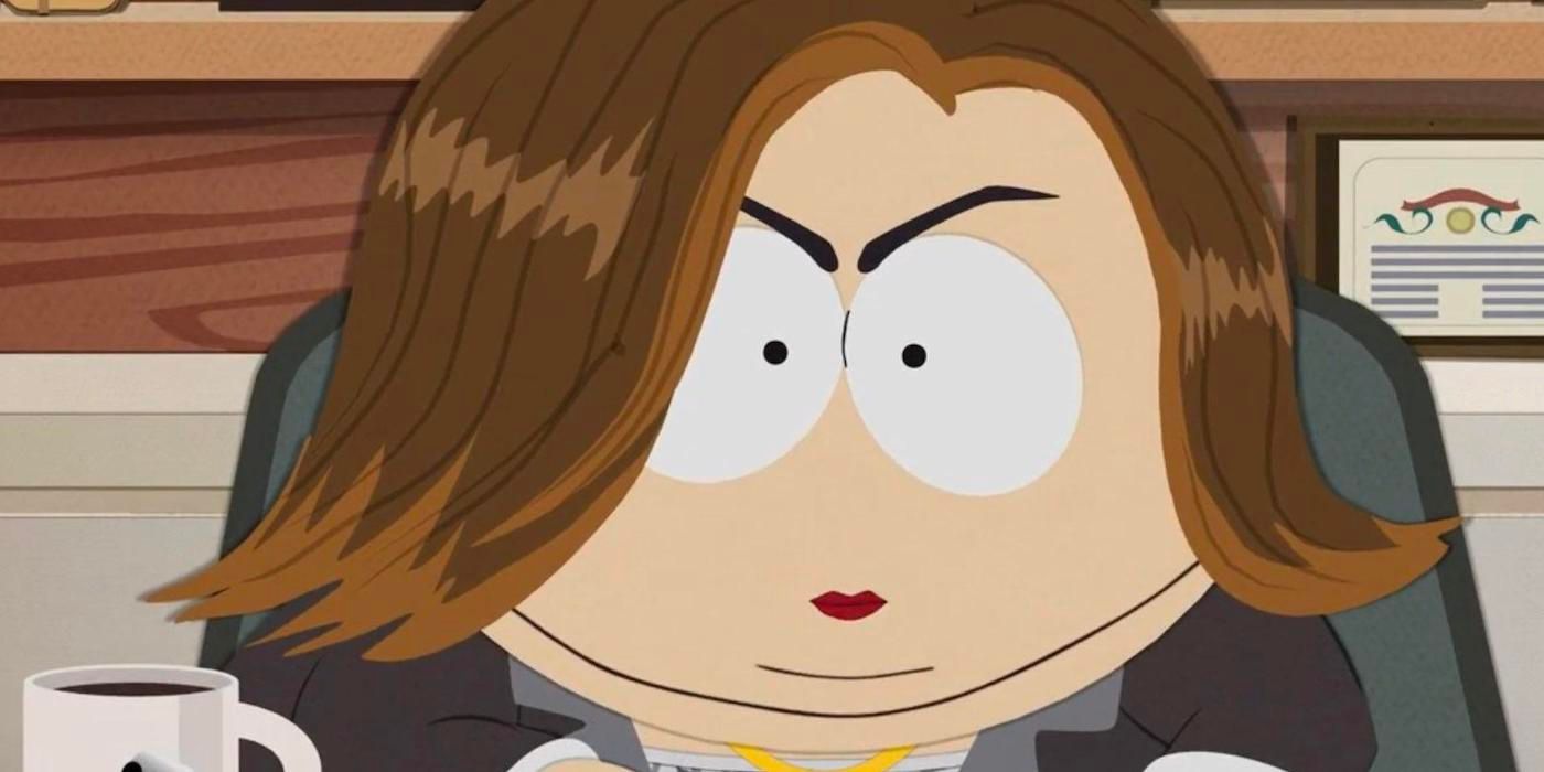 Cartman mimics Kathleen Kennedy in South Park