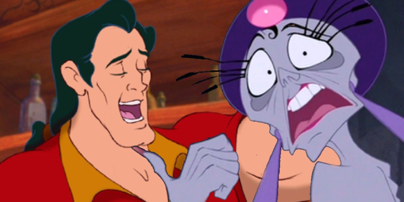 Disney Villains Gaston from Beauty and the Beast and Yzma from The Emperor's New Groove