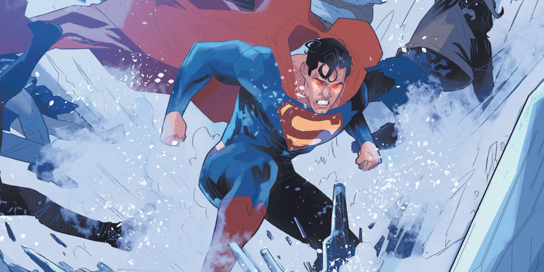 Superman jumps into action in Don't Stop.
