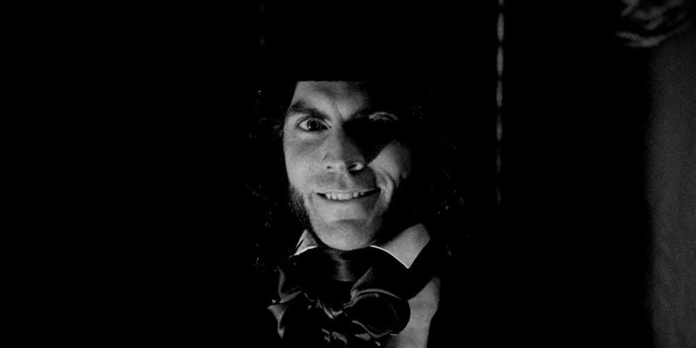 A black and white shot of Edward Mordrake