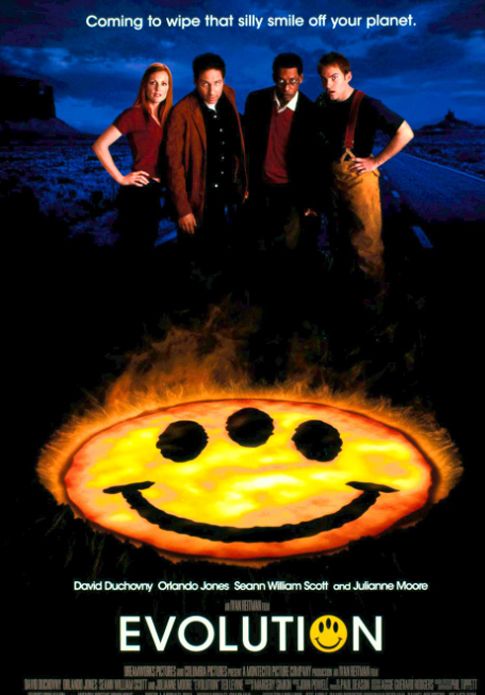 Evolution movie poster David Duchovny, Julianne Moore, Orlando Jones