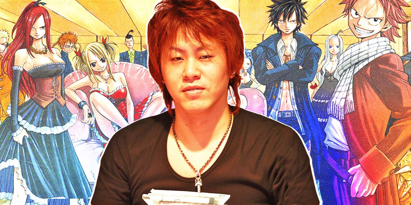 Hiro Mashima in Front of Fairy Tail