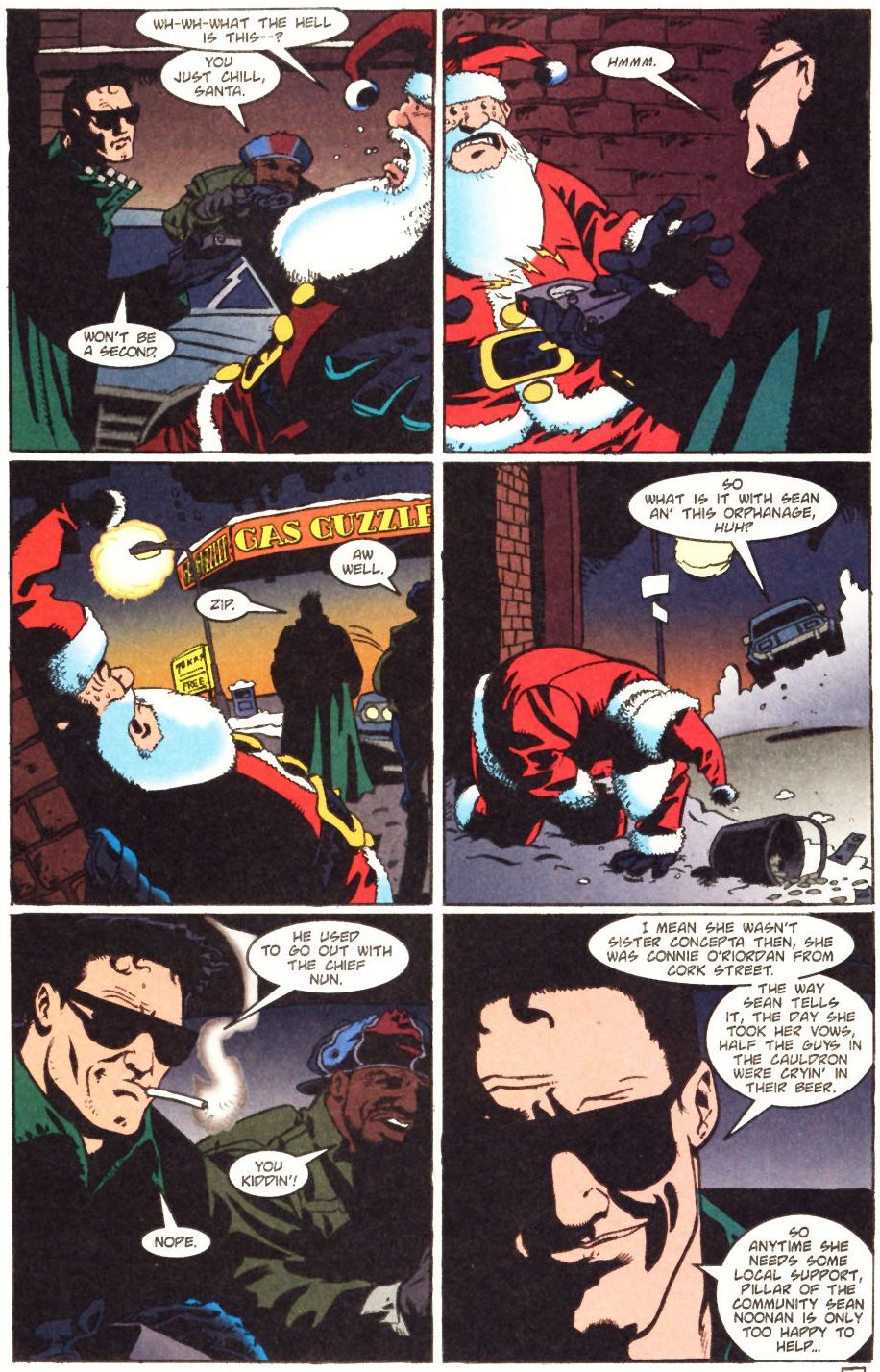 Hitman almost attacks a regular Santa Claus