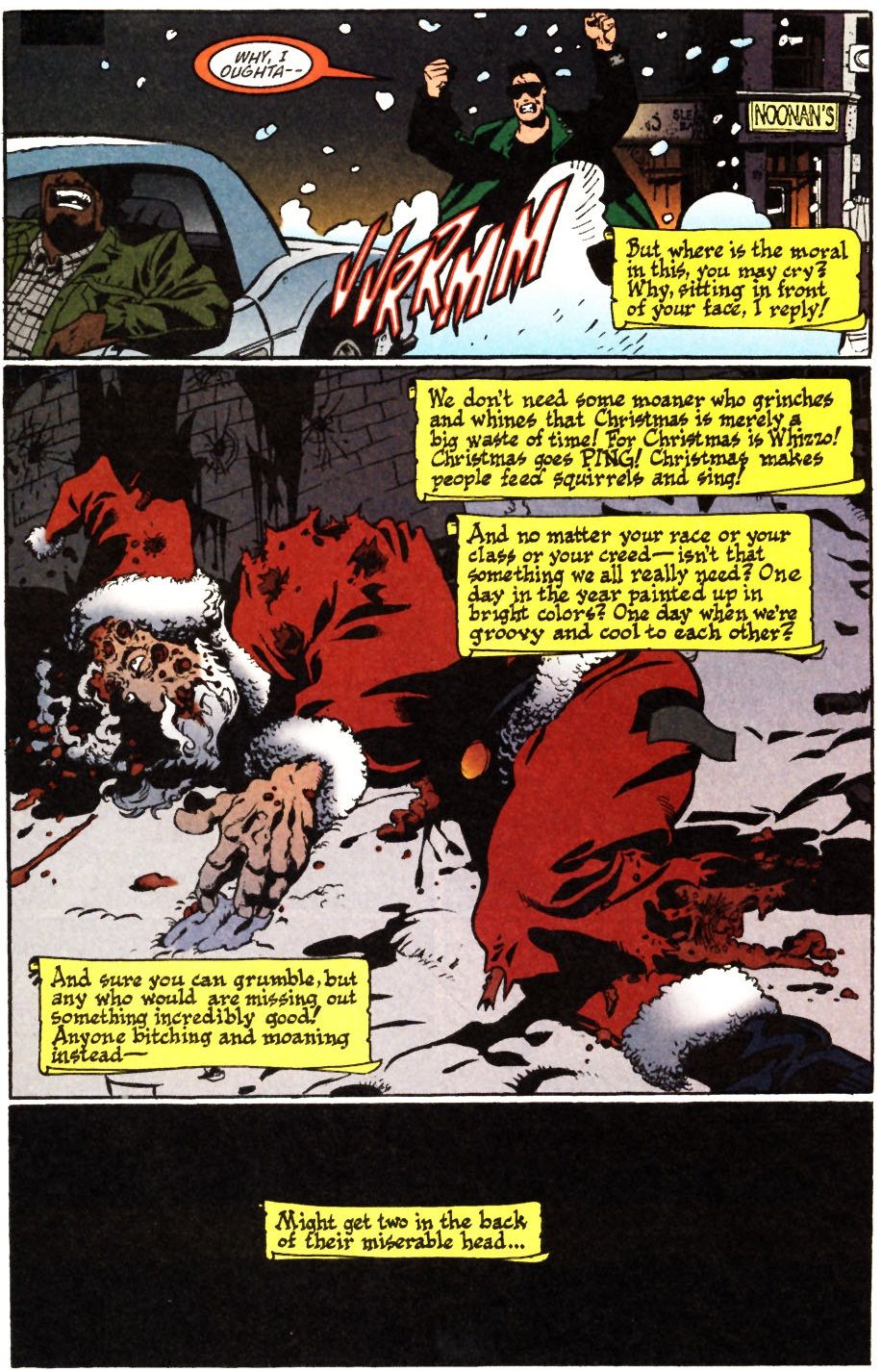 The issue ends with a strange lesson for Christmas