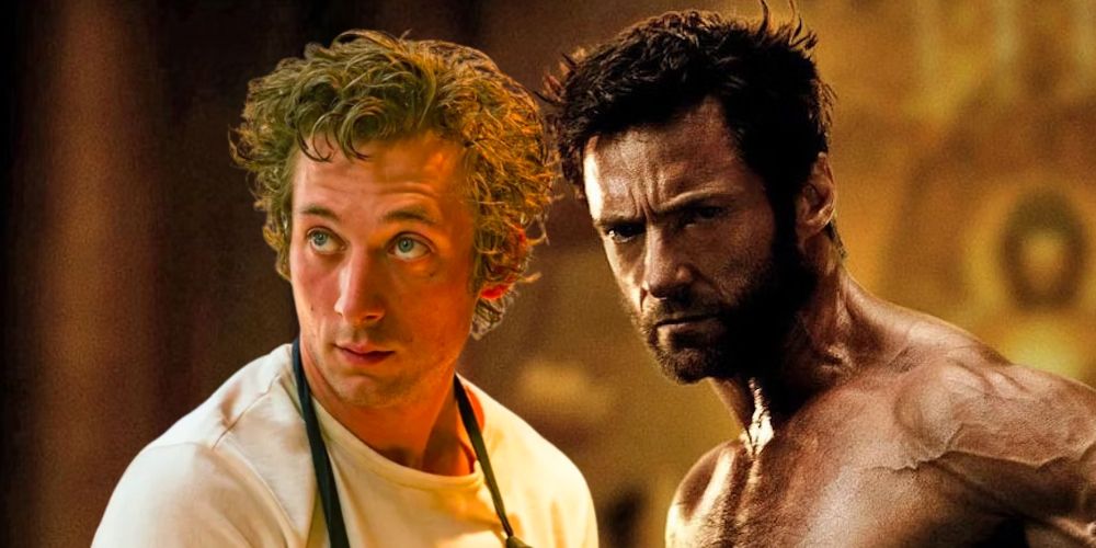Jeremy Allen White and Hugh Jackman as Wolverine